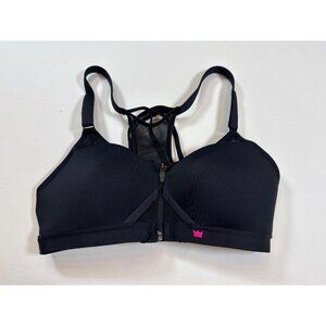 Shefit Adjustable High-Impact Sports Bra Small Black/Pink Nylon Spandex (Z338)